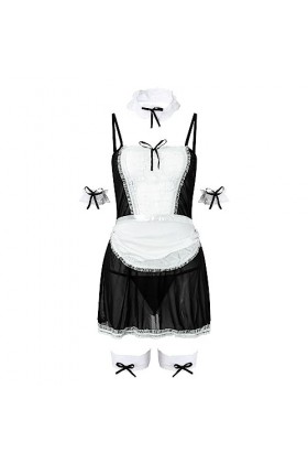 PTLLEND Lingerie Sexy Coquine Hot Ouverte Dentelle Transparente Français Sexy Avec Bracelet Jambe Anneau Costume String Ouver