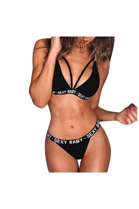 Femme Lingerie Sexy Ensemble Dentelle sous-Vetements Sexy Ensemble Soutien Gorge et String 2 Pièce Vêtements De Nuit Erotique