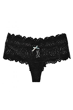 KEIZHUONIQIU Tanga-Strings et T-Back Tangas Femme en Sexy Slips Simple Dentelle Culottes Taille Basse Léopard sous-Vetements 