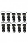 Sharplace 10 Pcs Set Porte Jarretelles Clips pour Femmes Leg Punk Goth Cuisse Jarretelles Bas Ceinture, Noir, 26mm