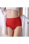 Sous-vêtements de contrôle du ventre - Culotte gainante pour femme - Culotte en dentelle - Taille haute - Anti-pénétration - 