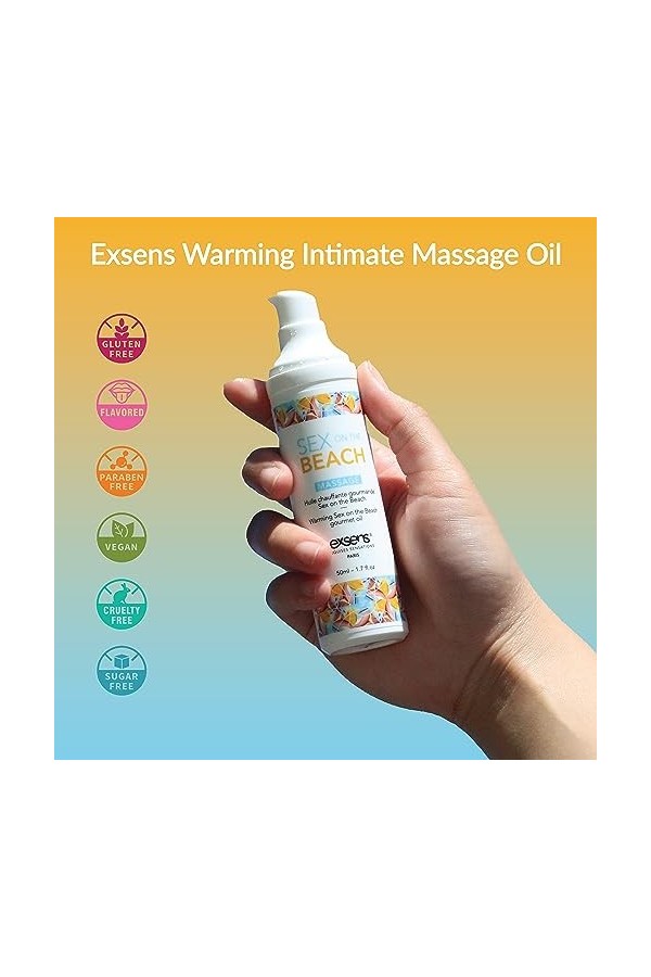 EXSENS Huile de Massage Chauffante Gourmande, 50 ml