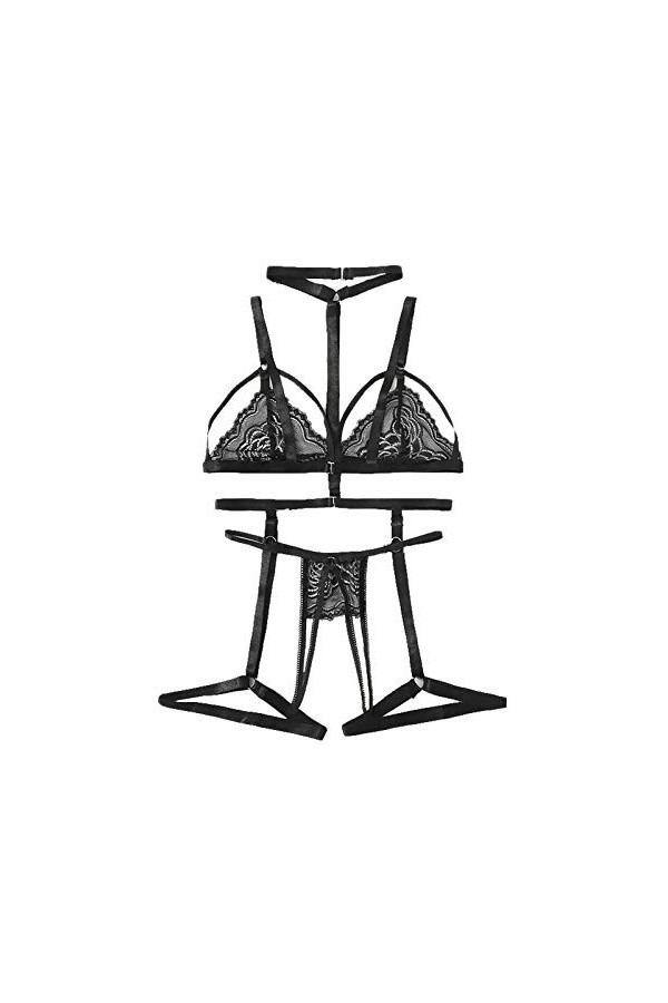 NHNKB Tenue sexy pour femme - Lingerie sexy en dentelle - Lingerie sexy pour femme - Sous-vêtement pour femme - Combinaison u