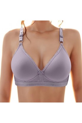 Brassière Femme Sexy Soutien-Gorge Confortable et Séduisant sans Armature Fin pour Personnes Âgées