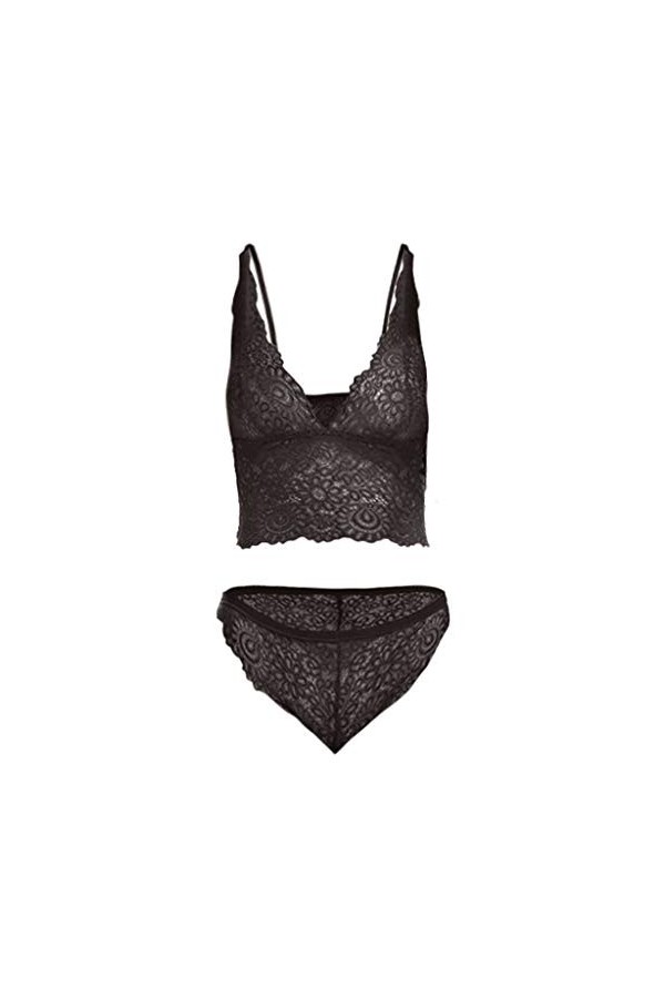 Ensemble Soutien Gorge et String Femme Sexy Vêtements De Nuit Erotique Lingerie Sexy Ensemble 2 Pièce sous-Vetements Dentelle