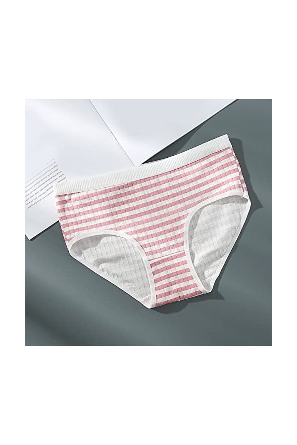 Culottes en Pur Coton et Soie Femme Slips Couleur Unie 2023 Nouveau Stretch Pantalons Triangle de Absorbante Menstruelle Stri