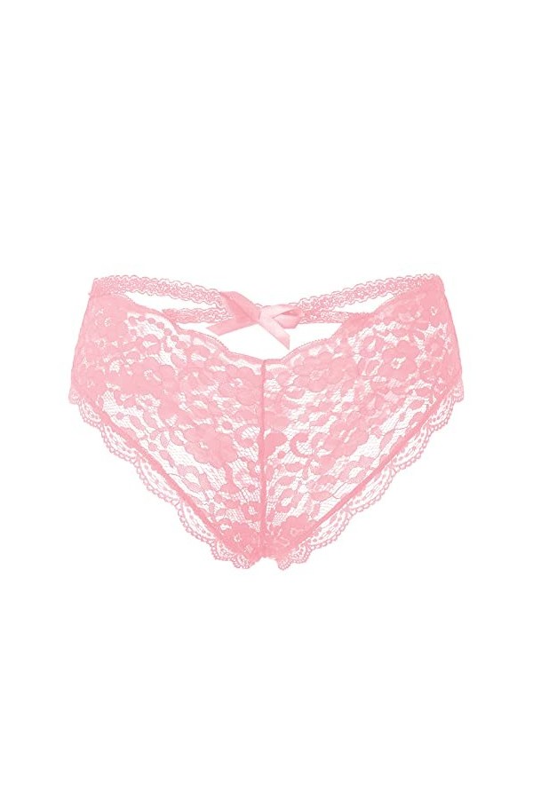 G-String et T-Back Tangas de Femme en Sexy Slips Chic Lace Patchwork pour Femmculottes Creux Out sans Couture sous-Vêtements 
