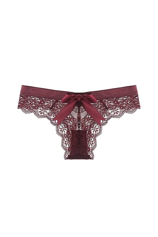 KEIZHUONIQIU Tanga-Strings Tangas de Femme Erothique Slip Coquine Dentelle pour Femmculottes Taille Haute Blanc sous-Vetement