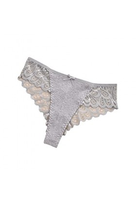 KEIZHUONIQIU G-String et T-Back Tangas pour Femme Erothique Slips Chic Dentelle Culottes Taille Haute Léopard sous-Vêtements 