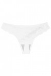 KEIZHUONIQIU String Pantalons Tanga Dames en Sexy Slips Respirant Crochet Dentelle pour Femmculottes Taille Haute Blanc sous 