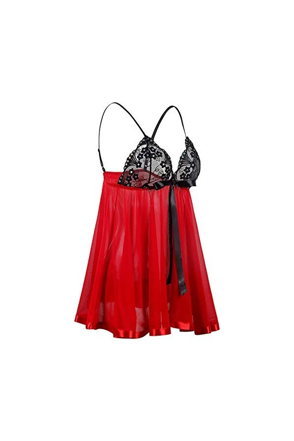 Robe dété pour Femme Boho Maxi Taille Night Wear Sexy Night Wear Bow S-6XL Plus Sleepwear Lingerie Pyjama Dentelle Lingerie 