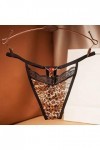 UOWEG Culotte sous-vêtements Dentelle Strings Lingerie Femmes Léopard Sexy Sheer Briefs Mesh pour Moi Lingerie Coffee, One S