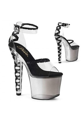 pleaser LOVESICK-712T CLR-Blk/Faded Blk UK 4 EU 37 