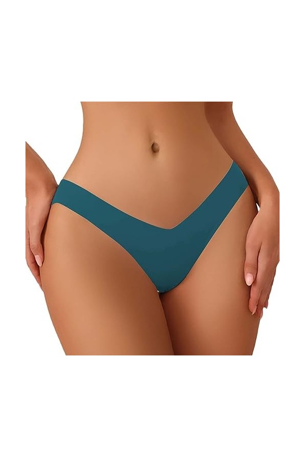 String Stretch Femme Slips de Absorbante Menstruelle Pantalons Triangle Couleur Unie 2023 Nouveau en Pur Coton et Soie Culott