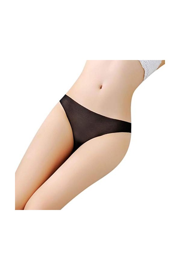UOWEG Knickers Culottes Ultra-Minces Thong Briefs G-String sous-vêtements Femmes Lingerie Lingerie Ouverte Sexy Black, One S