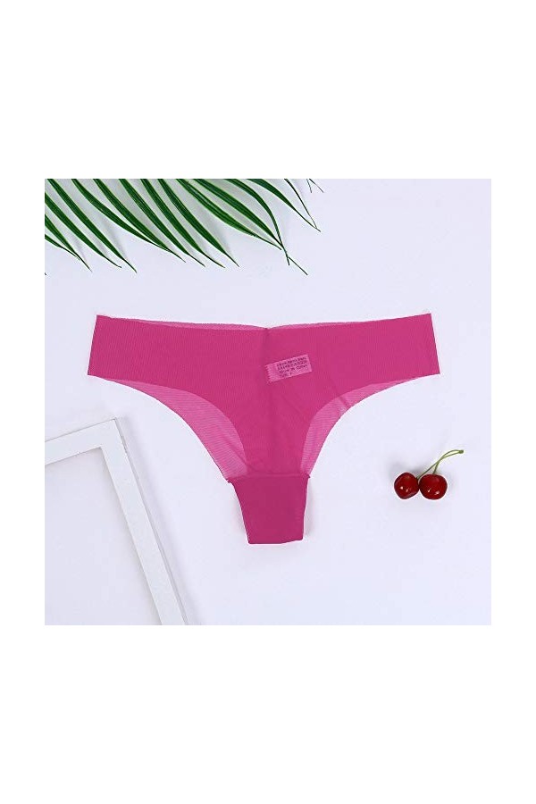 UOWEG Knickers Culottes Ultra-Minces Thong Briefs G-String sous-vêtements Femmes Lingerie Lingerie Ouverte Sexy Hot Pink, On