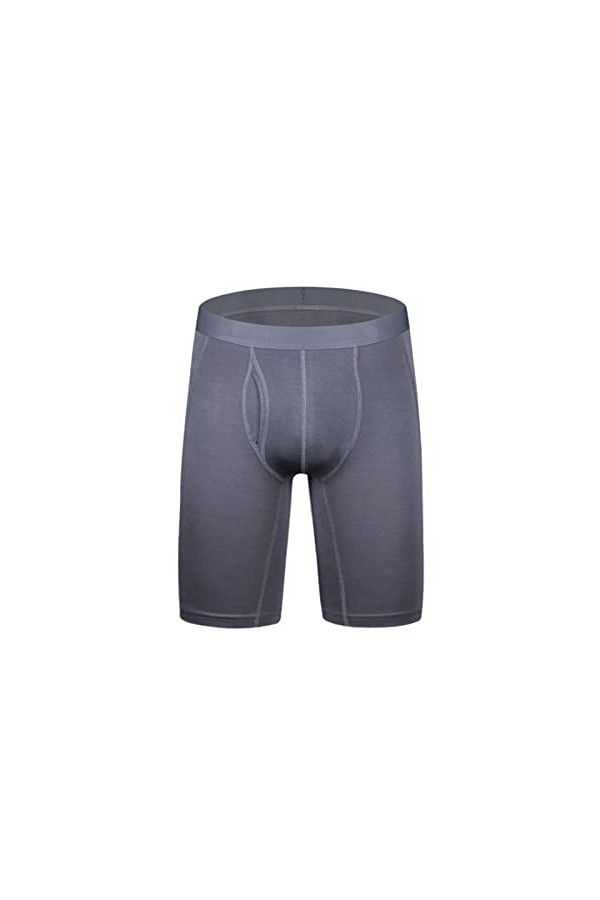 Beokeuioe Sous-vêtements de sport pour homme - Boxer de sport - Long avec empiècement - En bambou - Coupe ajustée, Gris A1., 