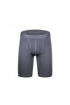 Beokeuioe Sous-vêtements de sport pour homme - Boxer de sport - Long avec empiècement - En bambou - Coupe ajustée, Gris A1., 