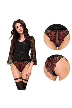 Passion Collant Noir/Rouge TI104 Taille 1/2