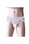 CUTeFiorino Boxer stretch pour homme Sexy Low Rise Briefs Ice Thread Sous-vêtement Fashion Ride Up, Blanc., M