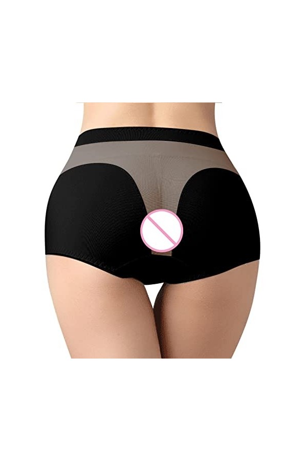 Shorty Femme Stretch Culottes Ouvertes Sexy Culottes Coton Entrejambe Décontracté sous-vêtements Femmes Culottes Ouvertes Cul