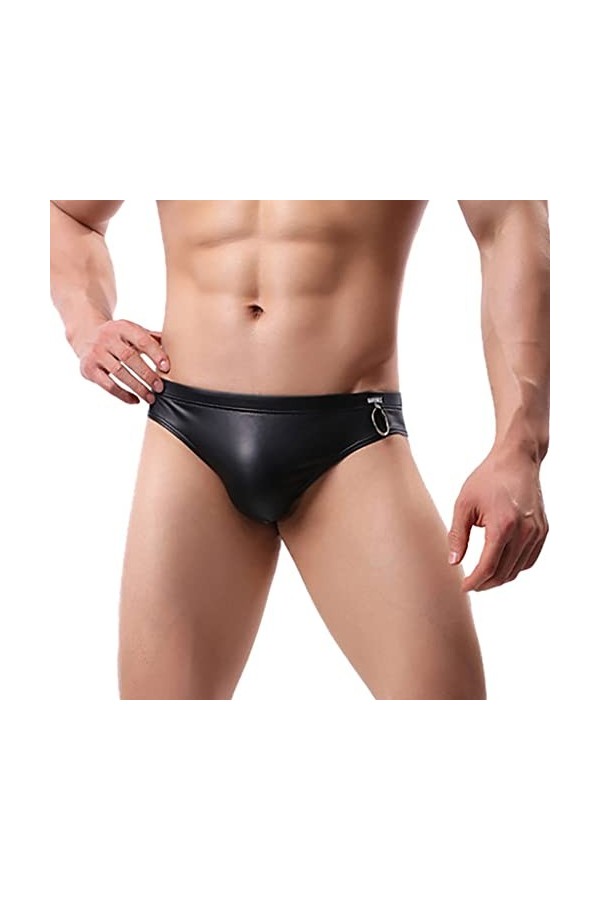 Home Sous-vêtements pour homme - Sous-vêtements courts - Noir - Couleur : doux - Sous-vêtements chauffants pour homme, Noir ,