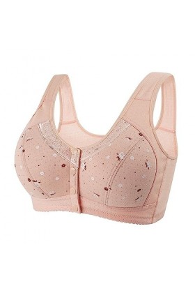 Brassière Femme Sexy Soutien-Gorge en Coton Confortable et Sexy pour Personnes Âgées avec Bretelles Réglables