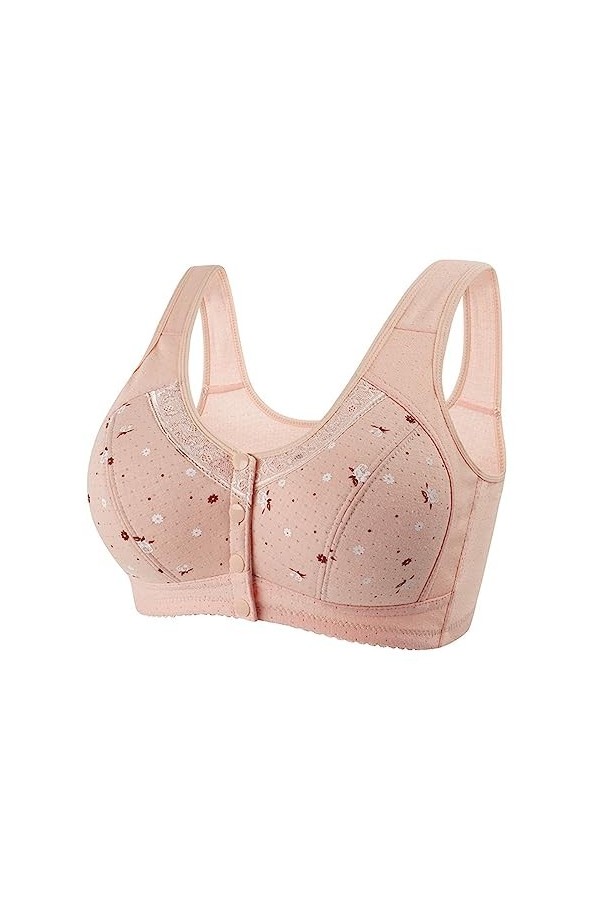 Brassière Femme Sexy Soutien-Gorge en Coton Confortable et Sexy pour Personnes Âgées avec Bretelles Réglables