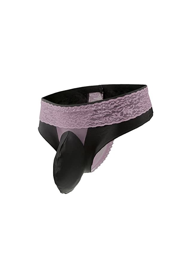 Générique String Homme Sexy Hot Dentelle Slips Boxer sous-vêtements Sexy en Dentelle de Glace pour Hommes Peignoirs pour Homm