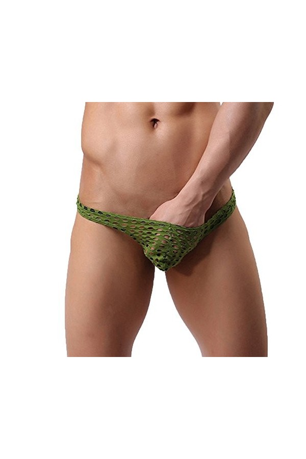 String Homme Sexy Hot Dentelle Slips Boxer Mode Hommes Slips G-String sous-vêtements Bulg Sports Creux Sexy caleçons Pantalon