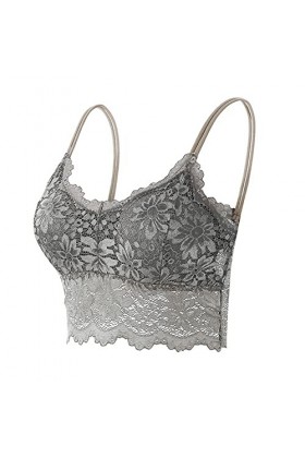 Femmes Plus La Taille Gilet Crop Wire Soutien-Gorge Lingerie Sexy Col en V sous-Vêtements Lingerie avec Poitrine Pad S3XL Men