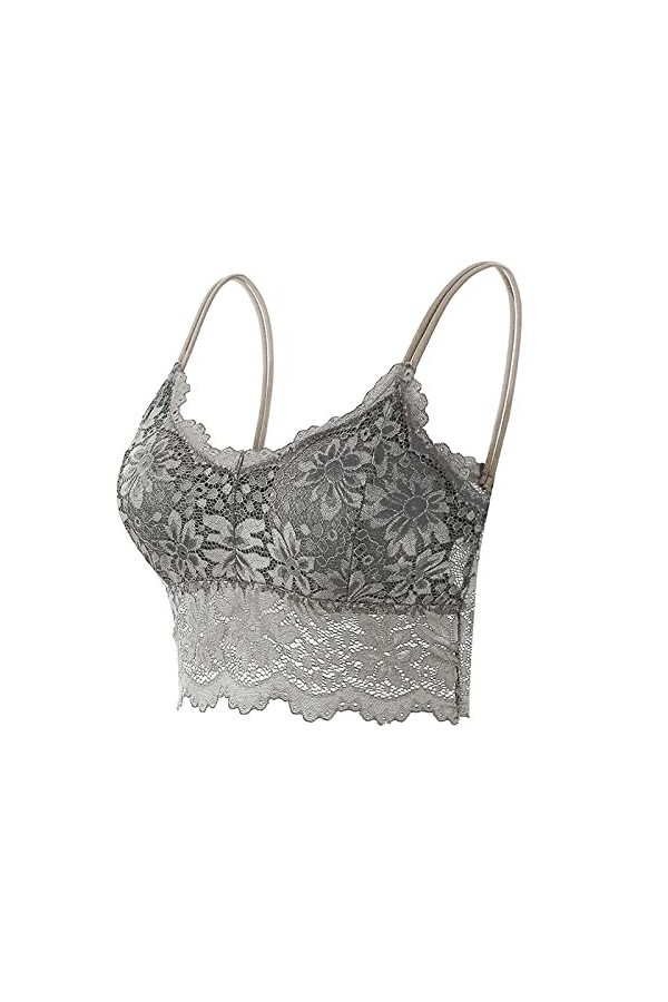 Femmes Plus La Taille Gilet Crop Wire Soutien-Gorge Lingerie Sexy Col en V sous-Vêtements Lingerie avec Poitrine Pad S3XL Men