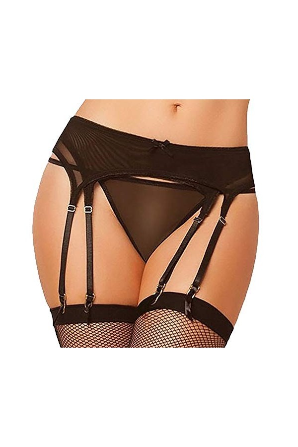 Générique Femmes Sexy Bow Cuissardes Jarretelles Porte-Jarretelles Lingerie Combinaison Ouvert