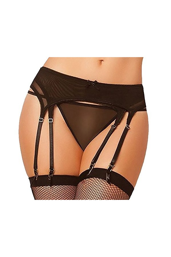 Générique Femmes Sexy Bow Cuissardes Jarretelles Porte-Jarretelles Lingerie Combinaison Ouvert