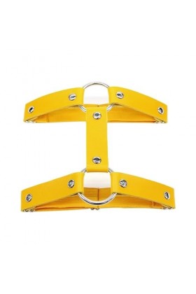 Ceinture de jarreter élastique sexy pu cuir en cuir sexy ceinture jarretière élastique pu punk harnais gothique anneau de jam