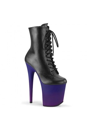 Pleaser FLAMINGO-1020BP Blk Faux Leather/Blue-Purple Ombre UK 6 EU 39 