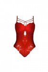 Body femme noir sexy rouge lingerie coupée bandage crochet sous-vêtements ceinture en peluche broderie sous-vêtements sexy in