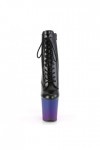 Pleaser FLAMINGO-1020BP Blk Faux Leather/Blue-Purple Ombre UK 6 EU 39 
