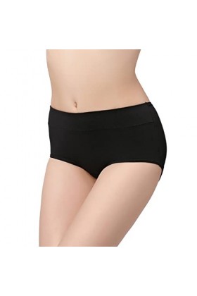 Shorts Femme Taille Haute Culottes Coupe Confortable String en Pur Coton et Soie Tanga Couleur Unie Tangas de Absorbante Mens