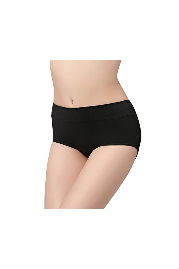 Shorts Femme Taille Haute Culottes Coupe Confortable String en Pur Coton et Soie Tanga Couleur Unie Tangas de Absorbante Mens