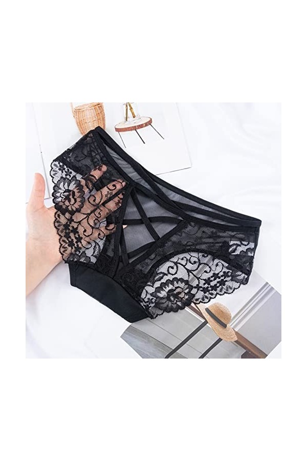 Sous-vêtements invisibles en soie - Culottes - String - Sous-vêtements pour femme - String - Lingerie sexy - Dentelle - Sans 