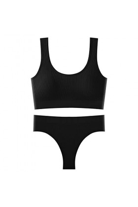 Lingerie Femme Sexy Ensemble Homme Sexy Hot y28.k Femmes 2 pièces col en U avec Soutien-Gorge rembourré Fronde Lingerie Gilet