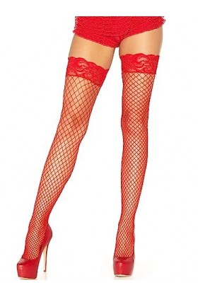Leg Avenue 9201 Bas Industrial Net Auto-Fixants Rouge Tu Eur 34-38, taille unique