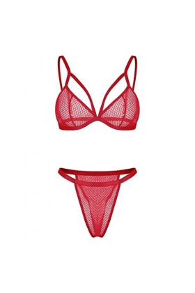 Générique Lingerie Sexy Femme Body et Combinaison Lingeries SetsPolananLaceLiving Room Girls Body Ouvert Entrejambe Red, XL 
