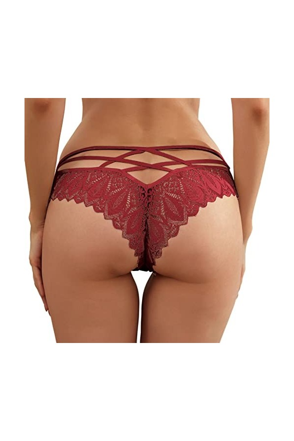 Générique Sexy Dentelle Patchwork Culottes Femmes String Ouvert Femme Sexy Chic Dentelle Coquine Hot Tanga Femme Sexy Chic St
