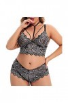 Lingerie Femme Sexy Ensemble Homme Sexy Hot y28.k Ensemble de Lingerie Grande Taille pour Femme Sexy Halter Choker Soutien-Go