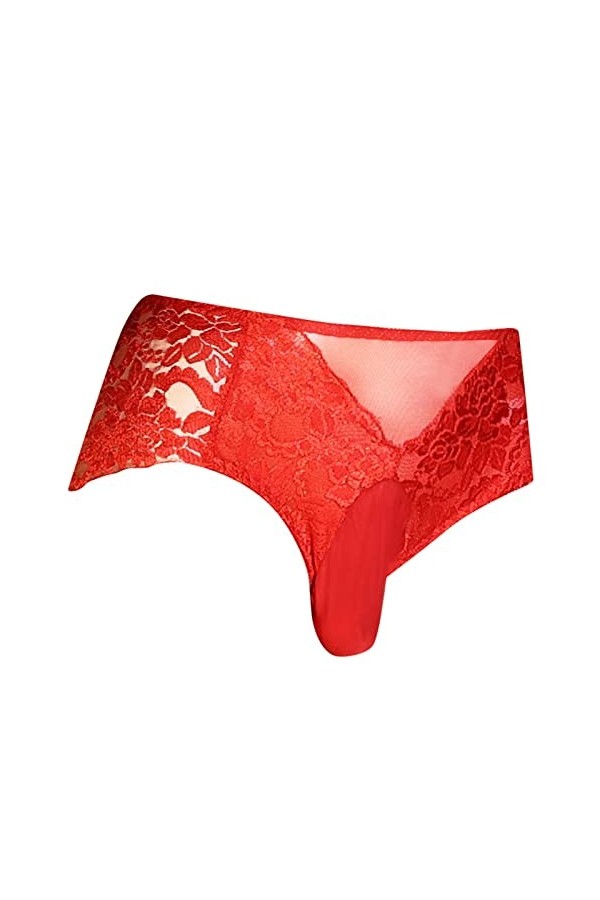 Générique Lingerie Sexy Femme Body et Combinaison Sexy Jacquard Mens Briefs U Shaped Pocket Glossy Goût sous-vêtements Pure U