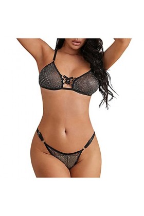 Zannycn Lingerie sexy pour femme - Lingerie sexy - Lingerie sexy - Lingerie sexy - Pour homme et femme, Noir , S