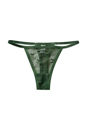 String Pantalons Tanga pour Femmes Sexy Slip Léger Dentelle Patchwork Culotte Taille Haute Léopard sous-Vetements Coton Thong