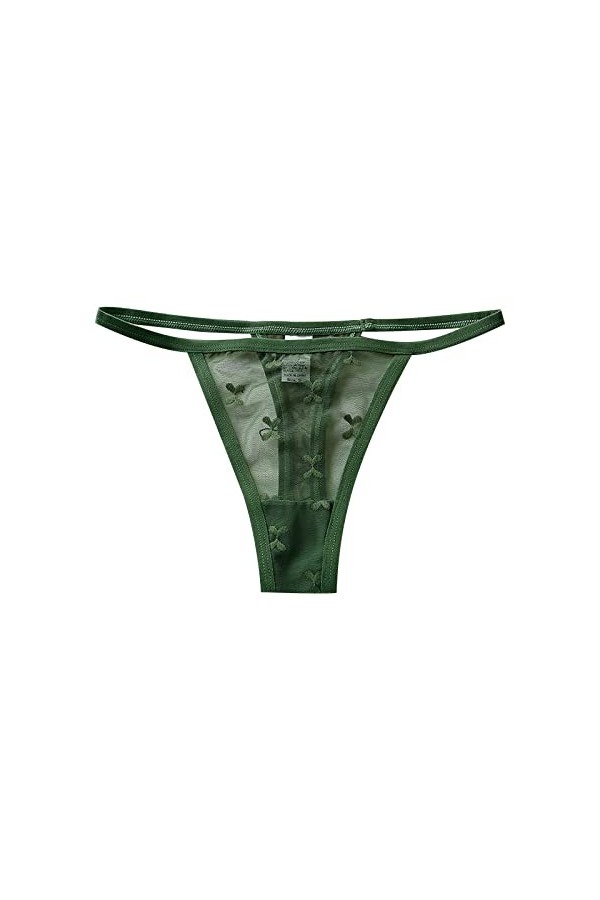 String Pantalons Tanga pour Femmes Sexy Slip Léger Dentelle Patchwork Culotte Taille Haute Léopard sous-Vetements Coton Thong